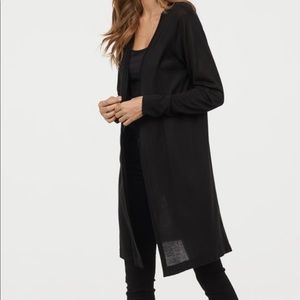 Fine-Knit Black Cardigan